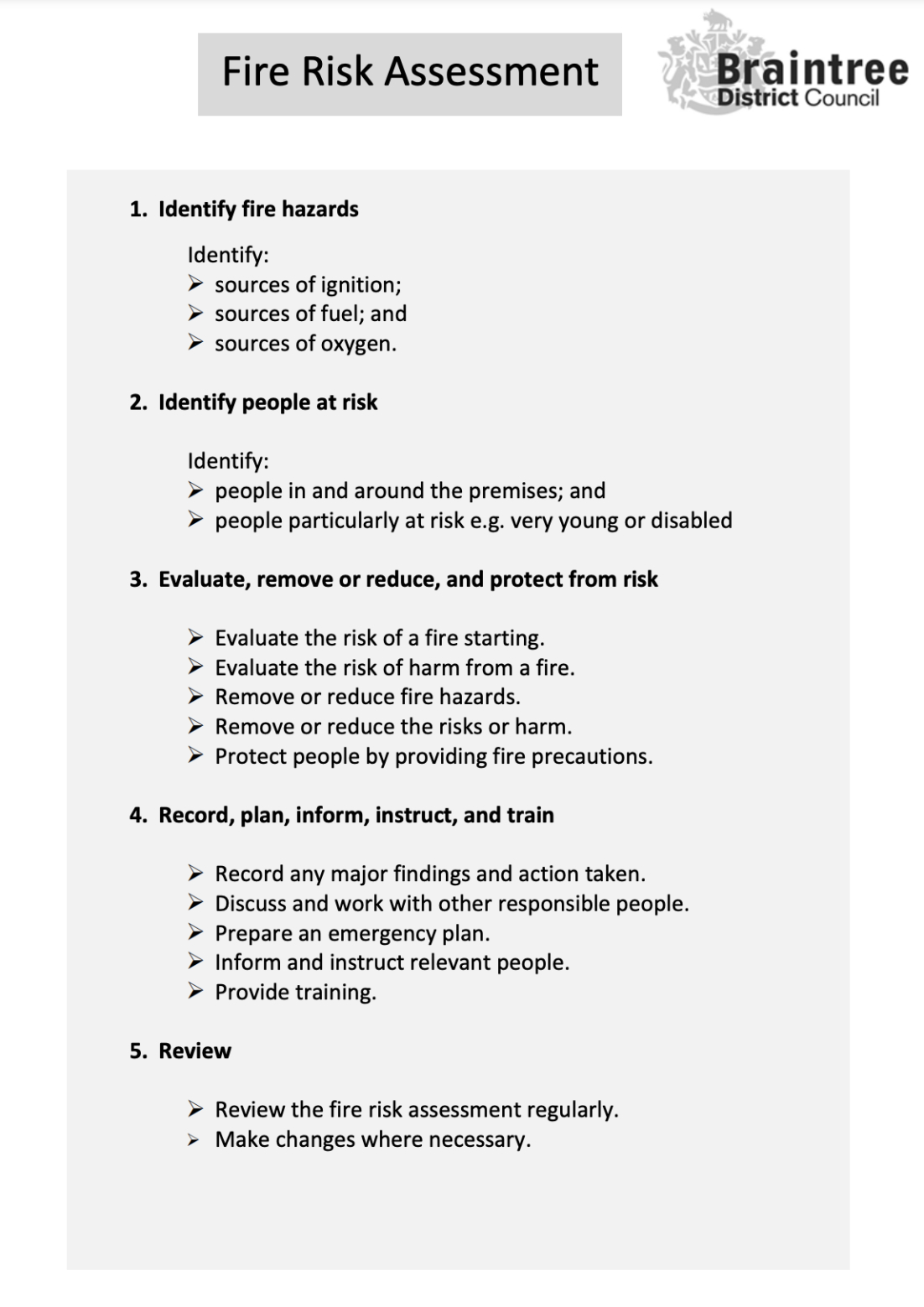 Custom Fire Risk Assessment Document Template Excel
