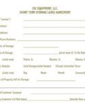 Equipment Rental Document Template Word Sample