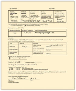 Free Custom Car Loan Document Template Excel