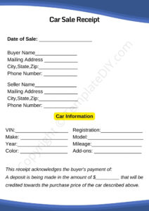 Free Custom Car Selling Document Template Doc
