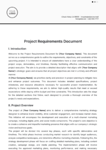 Free Custom Company Information Document Template Pdf