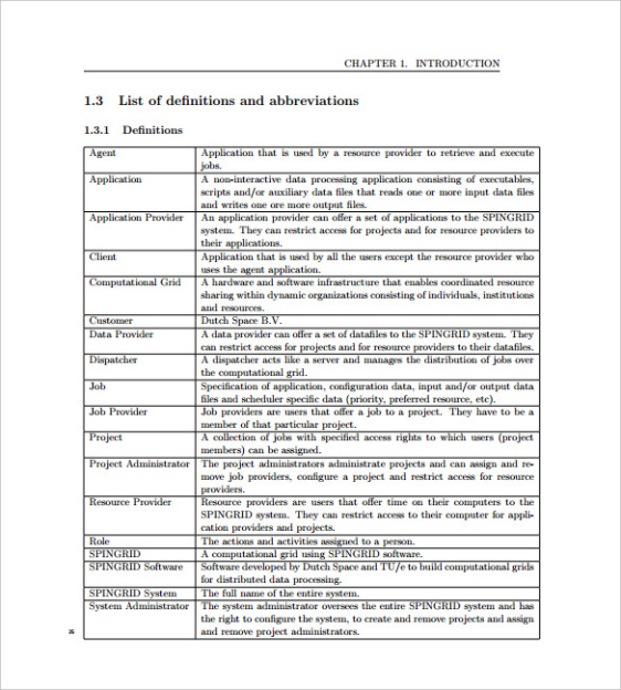 Free Custom Integration Specification Document Template Word