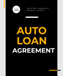 Free Printable Car Loan Document Template Word