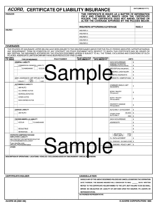 Free Printable Proof Of Insurance Document Template Doc