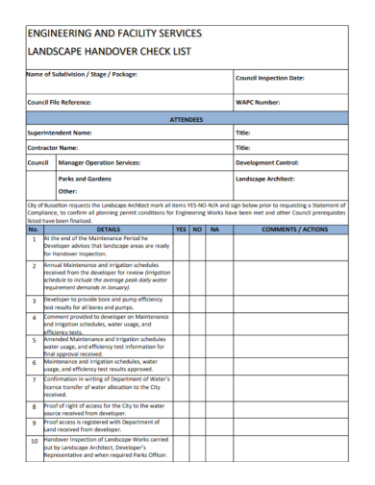 Free  Resignation Handover Document Template Excel