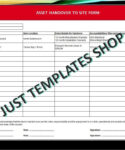 Printable Equipment Handover Document Template Doc