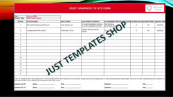 Printable Equipment Handover Document Template Doc