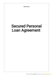 Printable Personal Loan Document Template Word