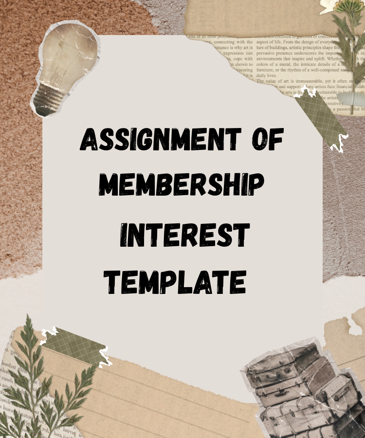 Assignment Of Membership Interest Template