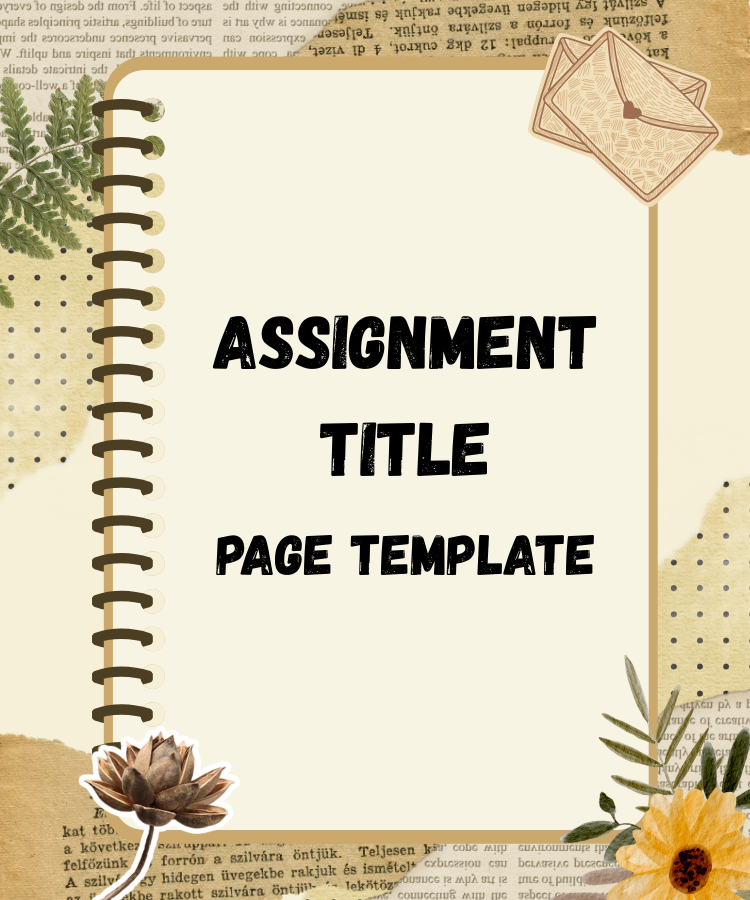 Assignment Title Page Template