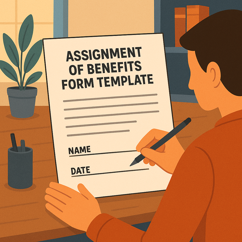 Assignment of Benefits Form Template