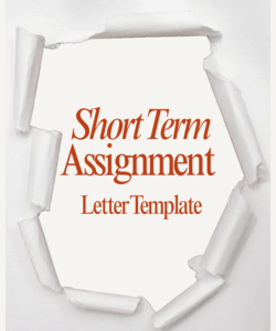 Short Term Assignment Letter Template