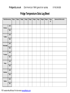 Fridge Temperature Monitoring Chart Template fridge-temperature-monitoring-chart-template