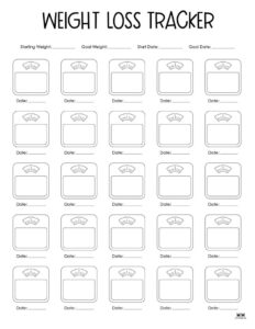 Printable Weight Loss Chart Template printable-weight-loss-chart-template