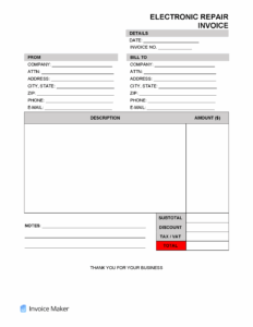 Electronics Repair Shop Receipt Template electronics-repair-shop-receipt-template