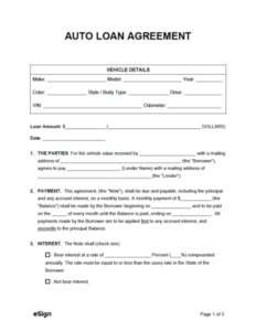 auto-loan-document-template