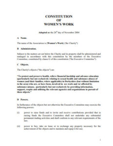 charity-governing-document-template