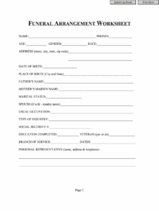 final-arrangements-document-template