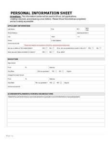Personal Information Document Template personal-information-document-template