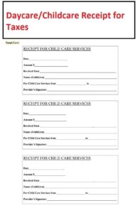Child Care Center Tax Receipt Template child-care-center-tax-receipt-template