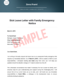 Family Emergency Excuse Template