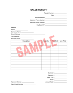 Sold As Seen Receipt Template Sold As Seen Receipt Template