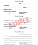 Home Daycare Tax Receipt Template